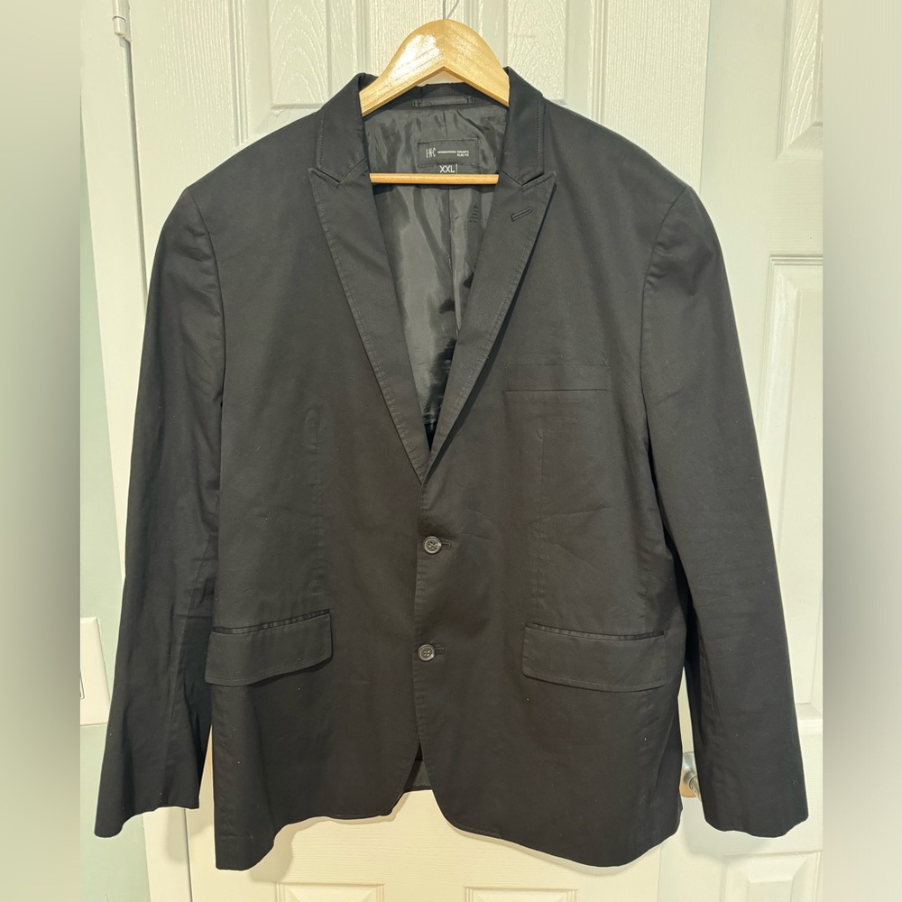 I.N.C. International Concepts Slim Fit Sports Jacket in Black (XXL)